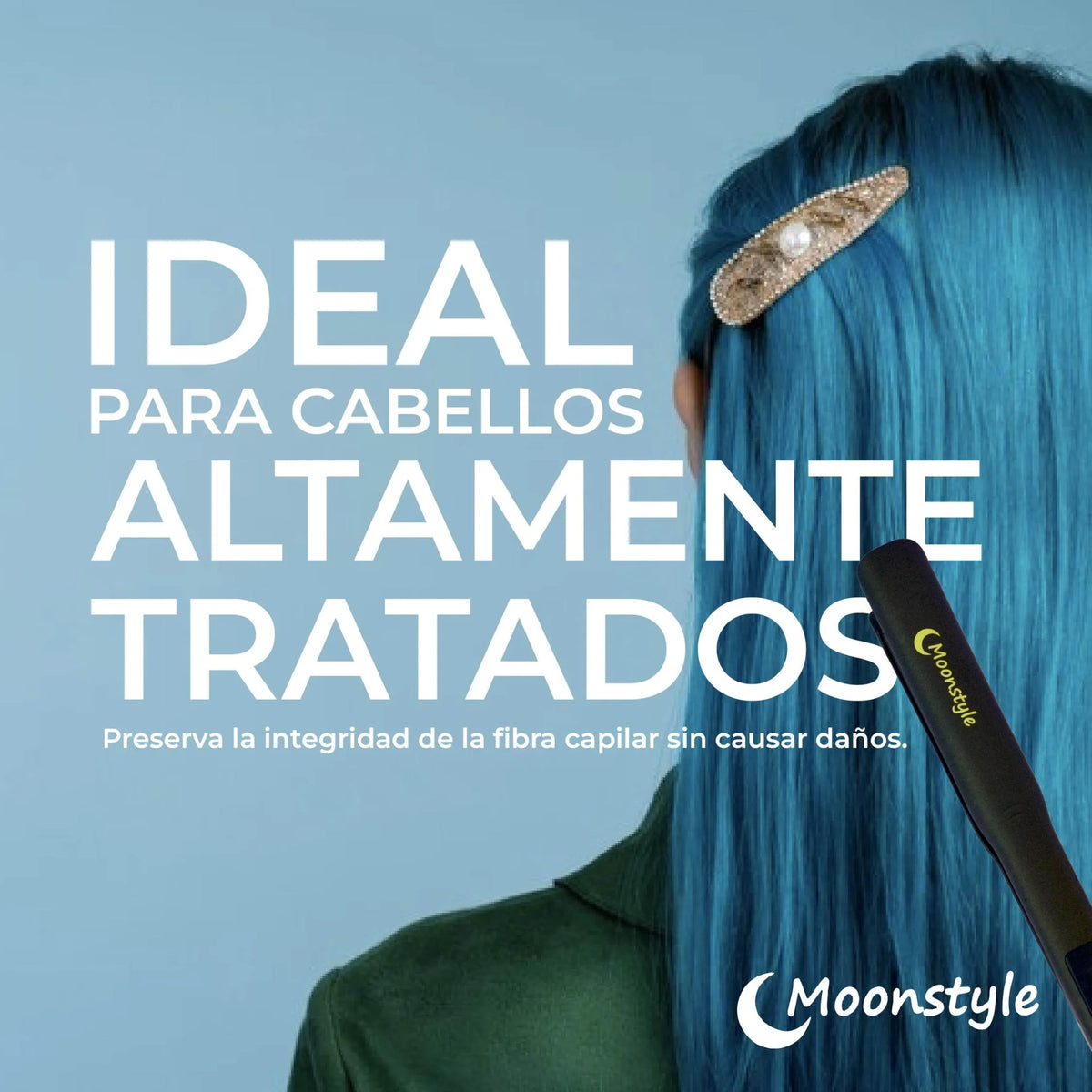 Plancha Moonstyle Nano Titanium 1.25 Lcd 110/240v Alaciados