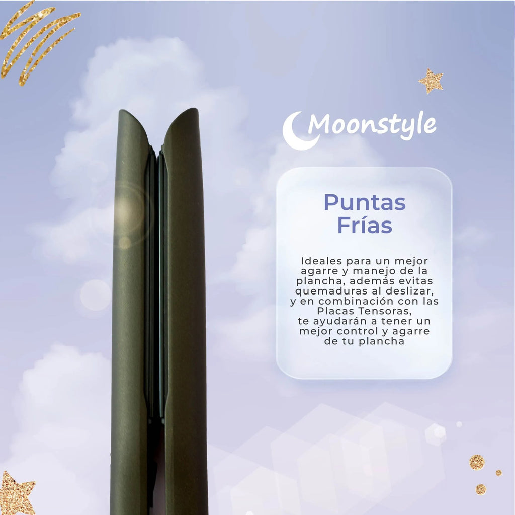 Plancha Moonstyle Nano Titanium 1.25 Lcd 110/240v Alaciados